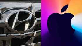 Emblemas de Apple y Hyundai.