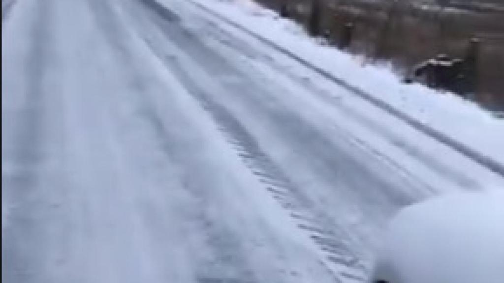 Las carreteras, congeladas en Salamanca