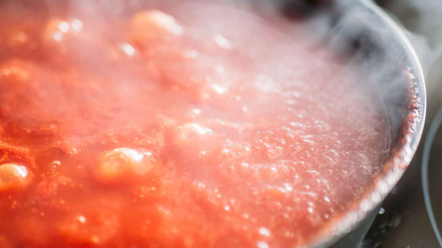 El tomate triturado
