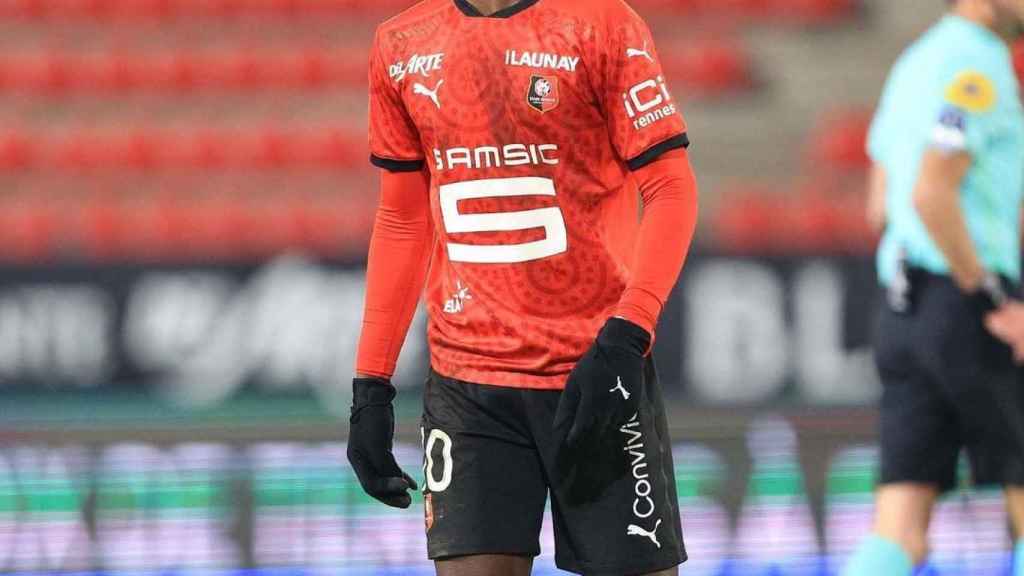 Eduardo Camavinga, durante un partido con el Rennes