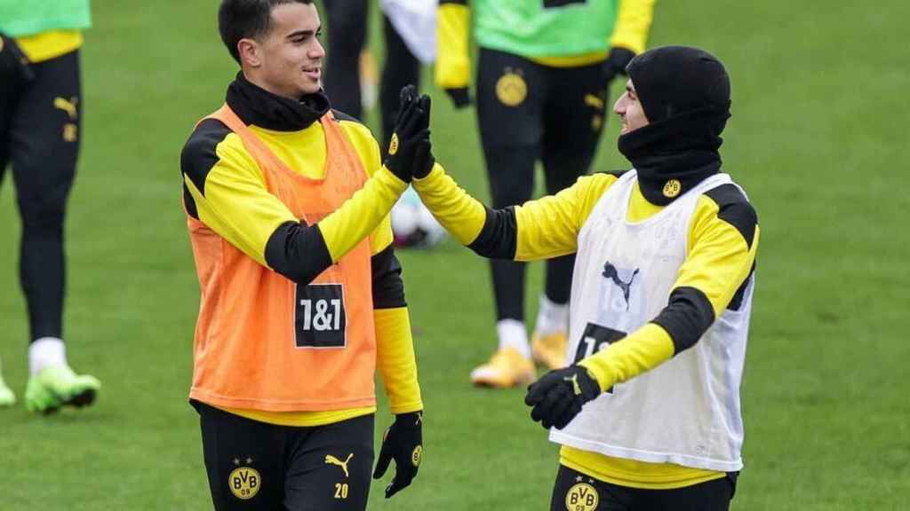 Reinier Jesús y Jaume Mateu, en el Borussia Dortmund. Foto: Instagram (reinier.jesus)
