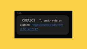 SMS falso de Correos.