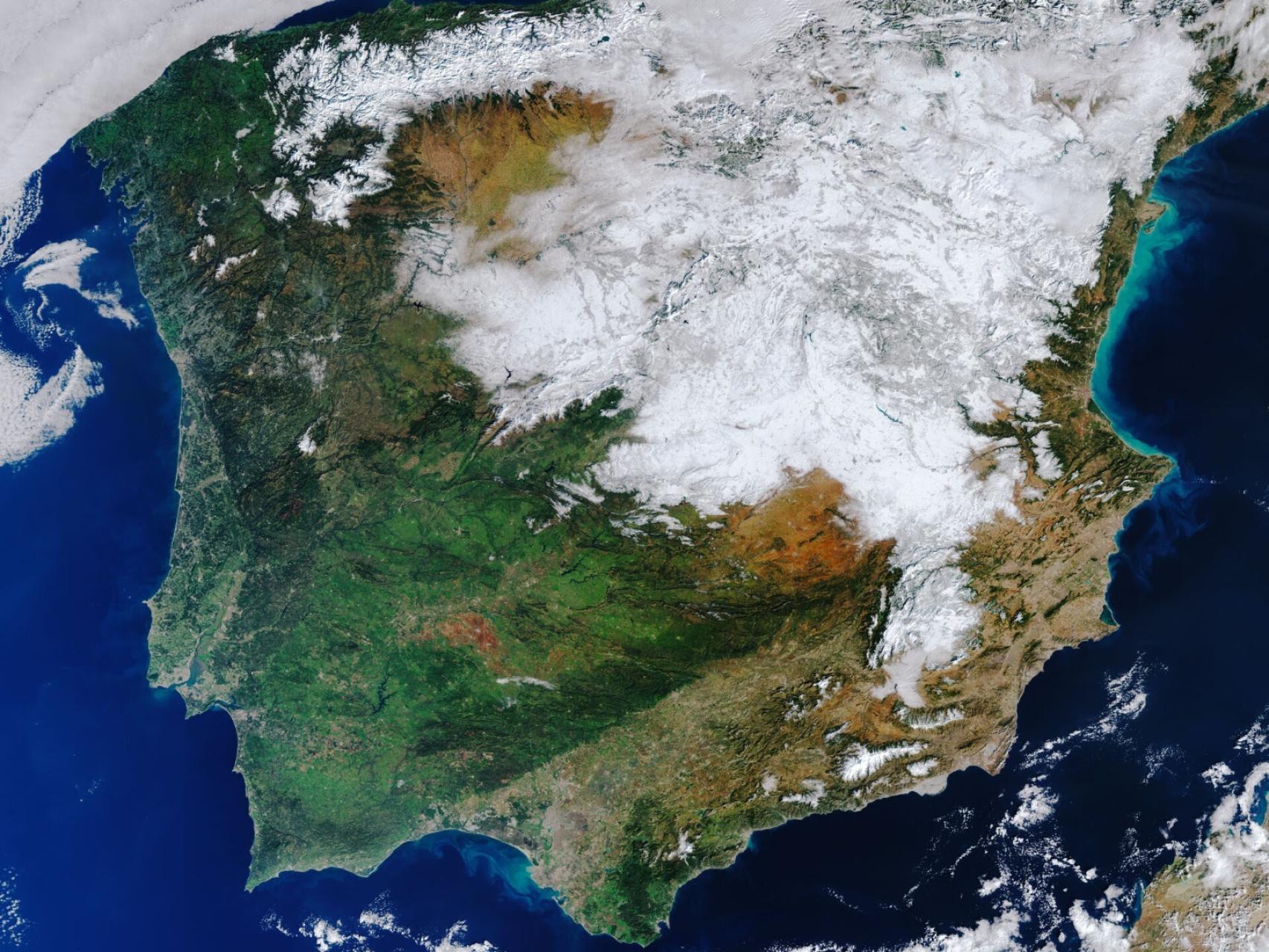 España en una imagen captada por una misión de la ESA.