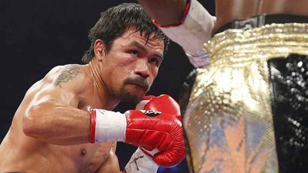 El boxeador Manny Pacquiao, en un combate de boxeo
