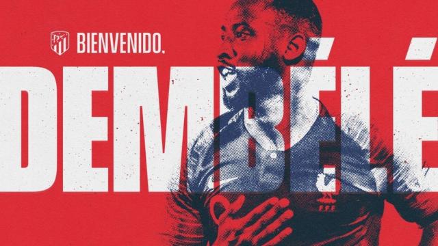 Moussa Dembélé, cedido al Atlético de Madrid. Foto: atleticodemadrid.com