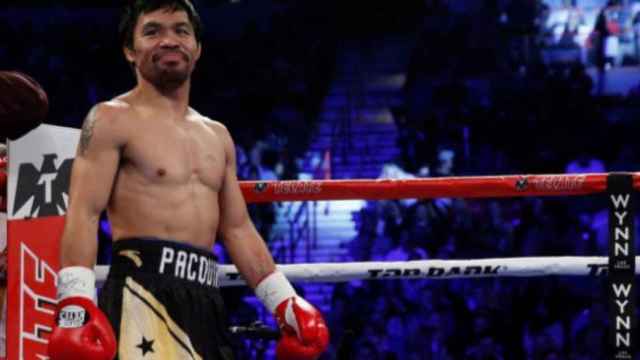 Manny Pacquiao, durante un combate de boxeo