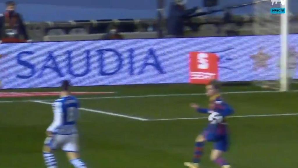 Penalti por mano de De Jong a centro de Oyarzabal