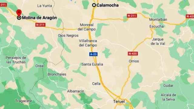 Molina de Aragón, Calamocha y Teruel forman el triángulo del frío de la Península