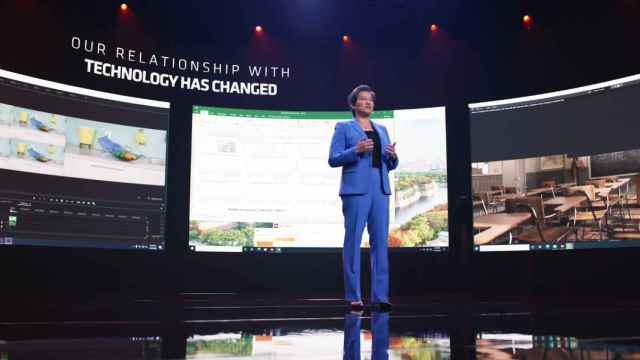 Lisa Su, presidenta y CEO de AMD, durante su conferencia en CES 2021.