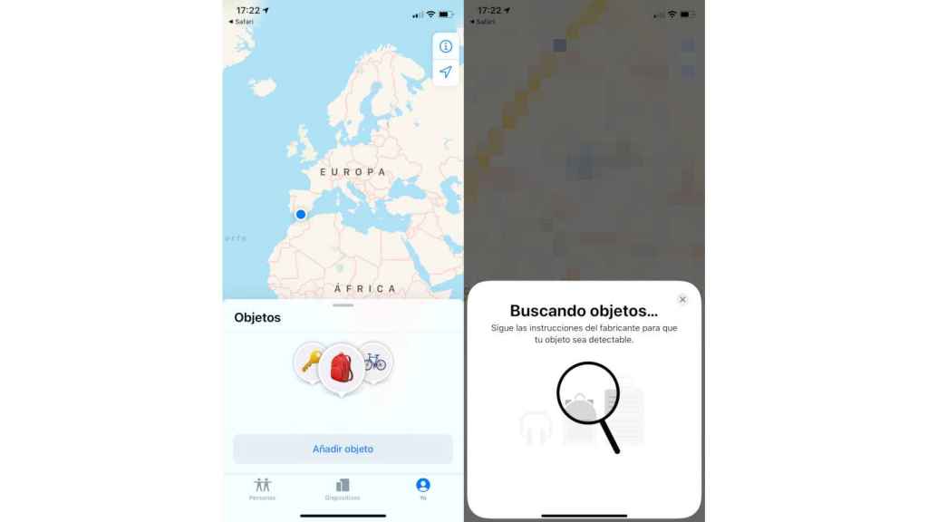 El menú oculto de la app de Buscar de Apple