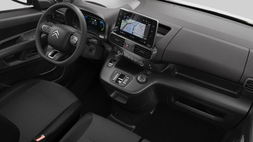 El Citroën ë-Berlingo Van tiene capacidad para dos o tres personas en la parte delantera.