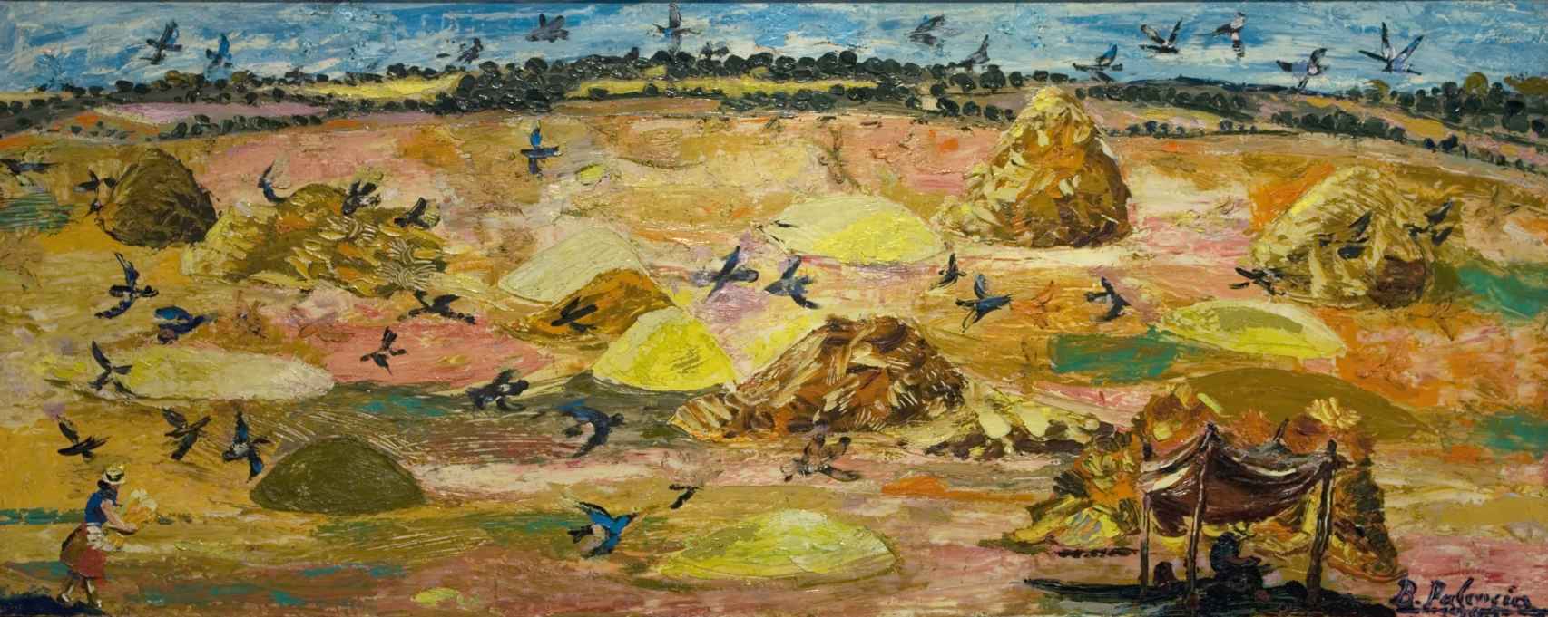 Uno de los paisajes de Benjamín Palencia, titulado 'La era de los pájaros'.