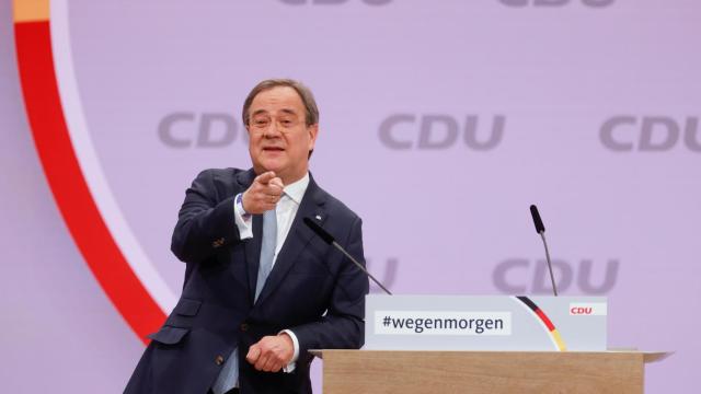 Armin Laschet, en el Congreso de la CDU.