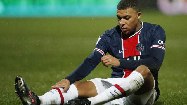 Kylian Mbappé, en un partido del PSG durante la temporada 2020/2021