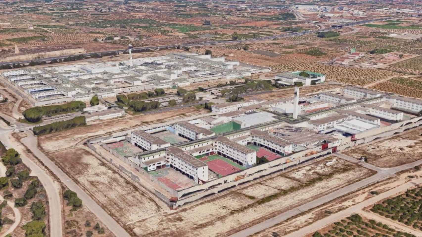 Vista aérea de la cárcel de Picassent. Google Maps