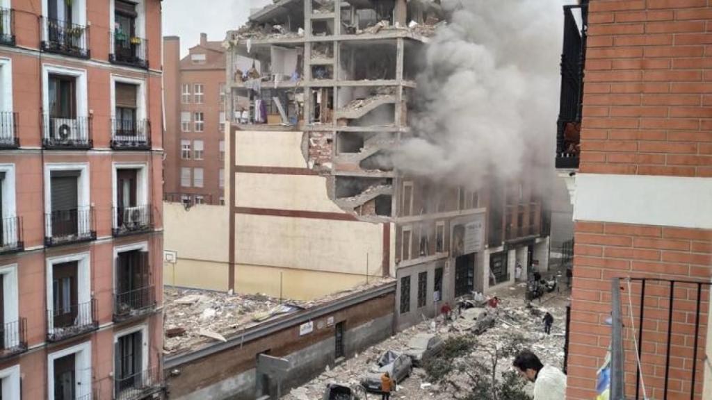 Imagen de la explosión en la calle Toledo