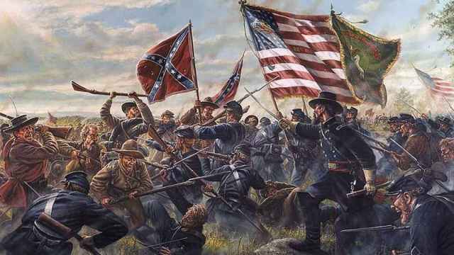 Representación de la Guerra Civil americana.