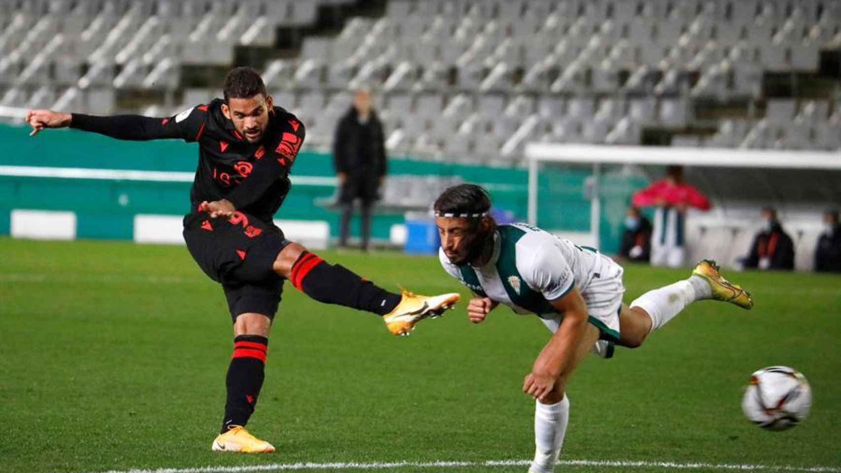 Willian José celebra su gol al Córdoba en la Copa del Rey 2020/2021