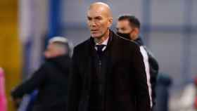 Zinedine Zidane, durante el Alcoyano - Real Madrid de la Copa del Rey