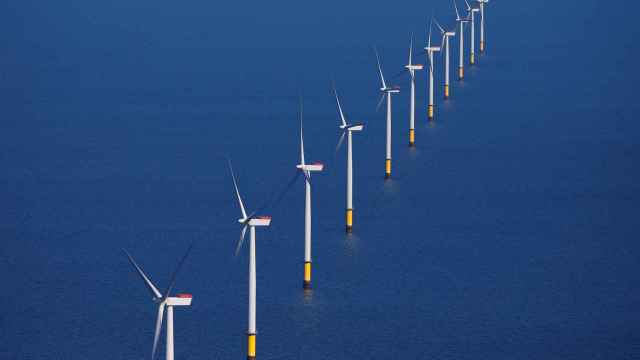 FILE PHOTO: FILE PHOTO: General view of the Walney Extension offshore wind farm operated by Orsted off the coast of Blackpool