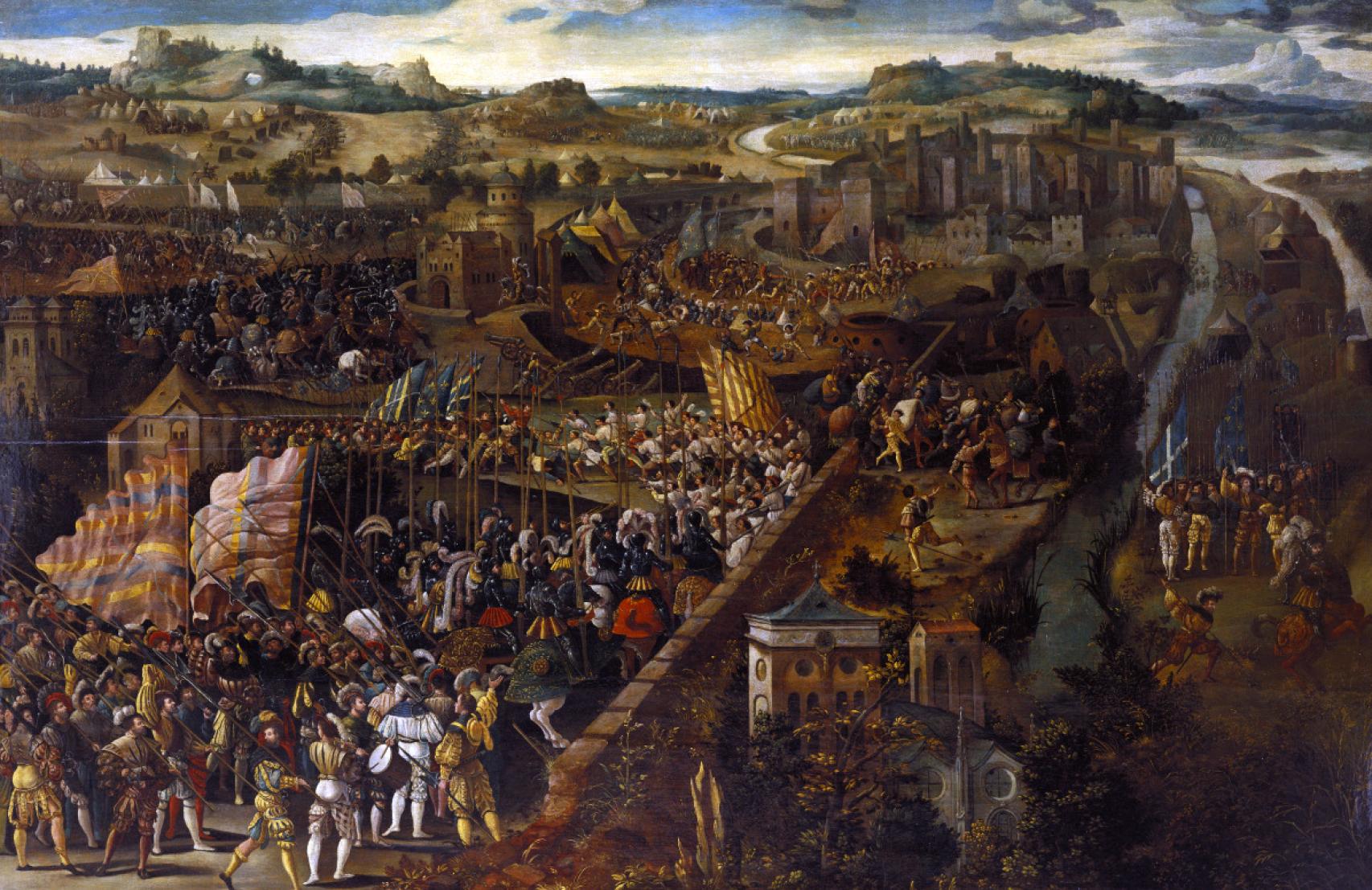 Lienzo de la batalla de Pavía, de autor desconocido.