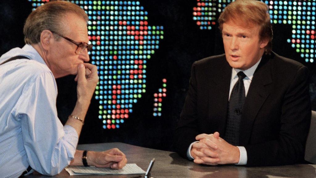 En una entrevista con Donald Trump.