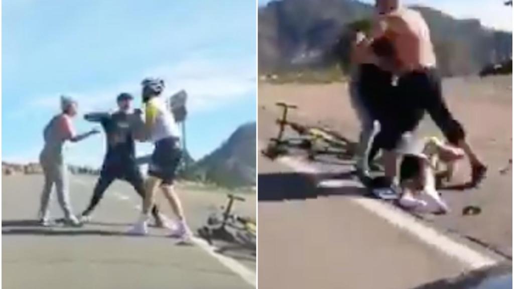 Brutal agresión de un conductor a un ciclista en Gran Canaria