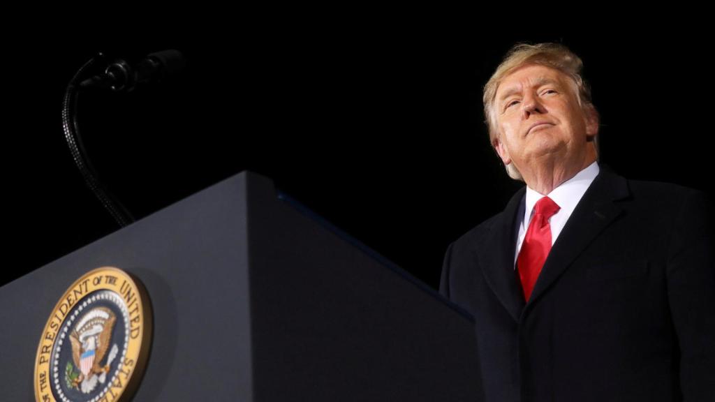 El expresidente de EEUU, Donald Trump, durante un acto de campaña en Dalton, Georgia.