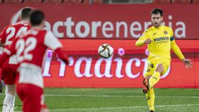 Manu Trigueros, durante el partido entre el Girona y el Villarreal de la Copa del Rey