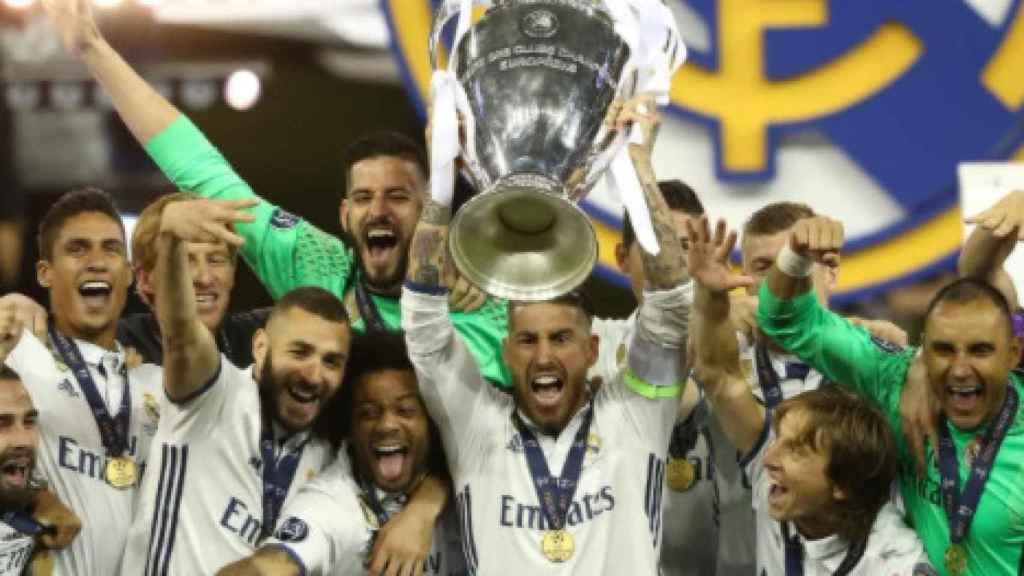 El Madrid celebra la Champions 2017