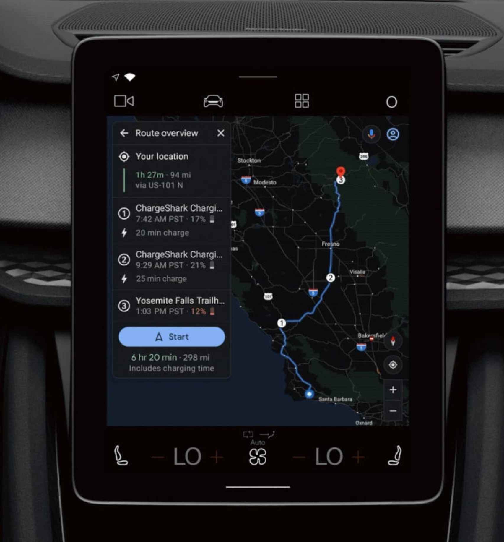 Nuevas rutas para coches eléctricos de Google Maps