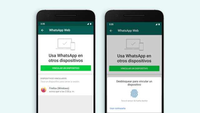 Desbloqueo de WhatsApp para escritorio usando la huella dactilar