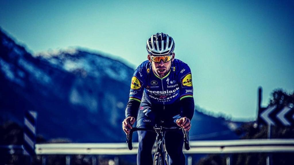 Mark Cavendish, con el maillot del Deceuninck - QuickStep