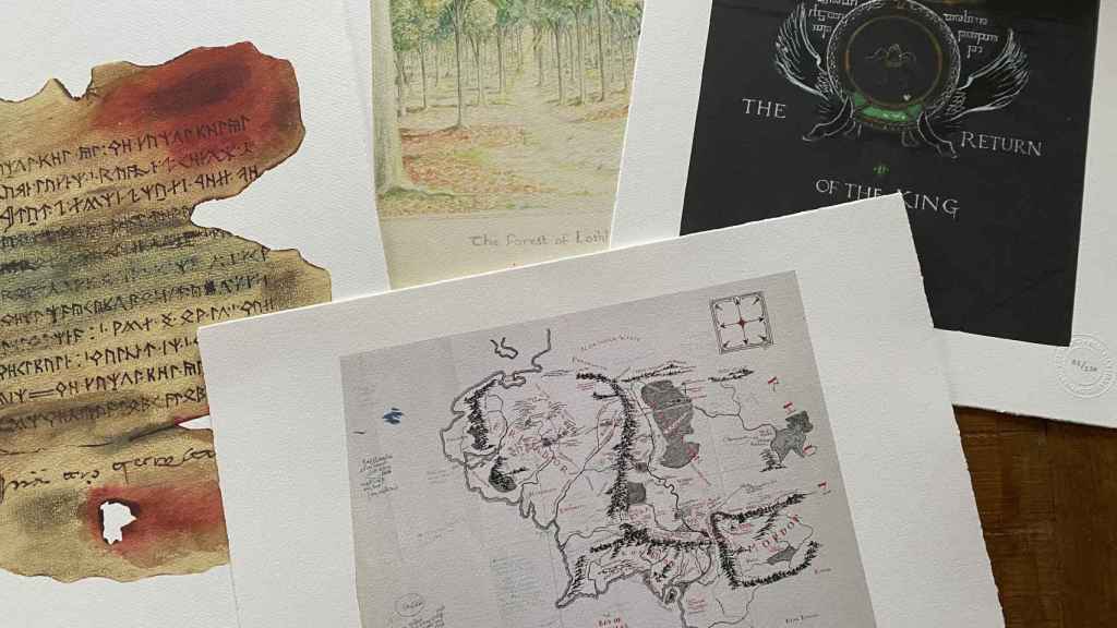 Ilustraciones y mapas de El señor de los Anillos.