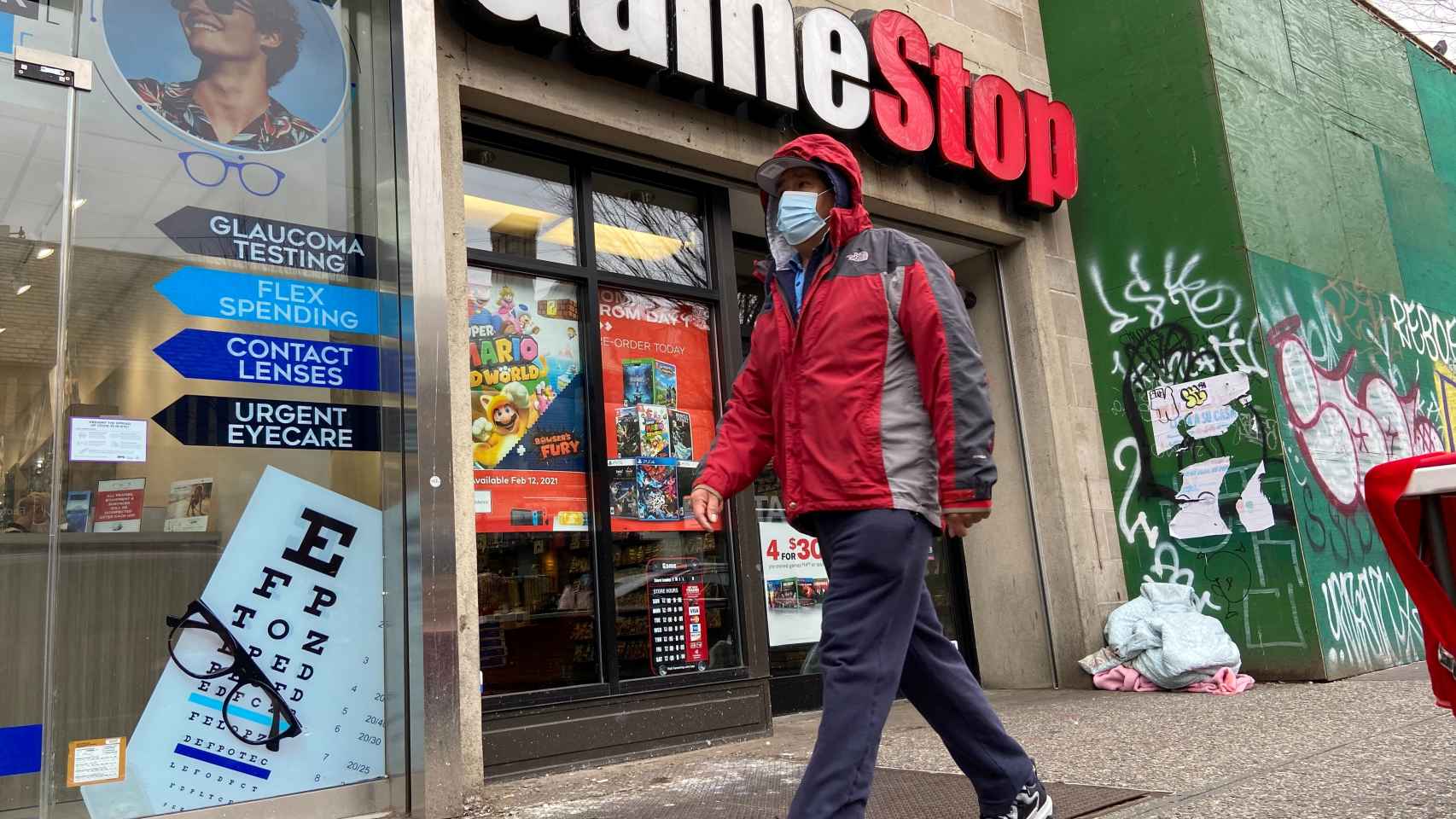 Entrada a una tienda de GameStop en la ciudad de Nueva York.