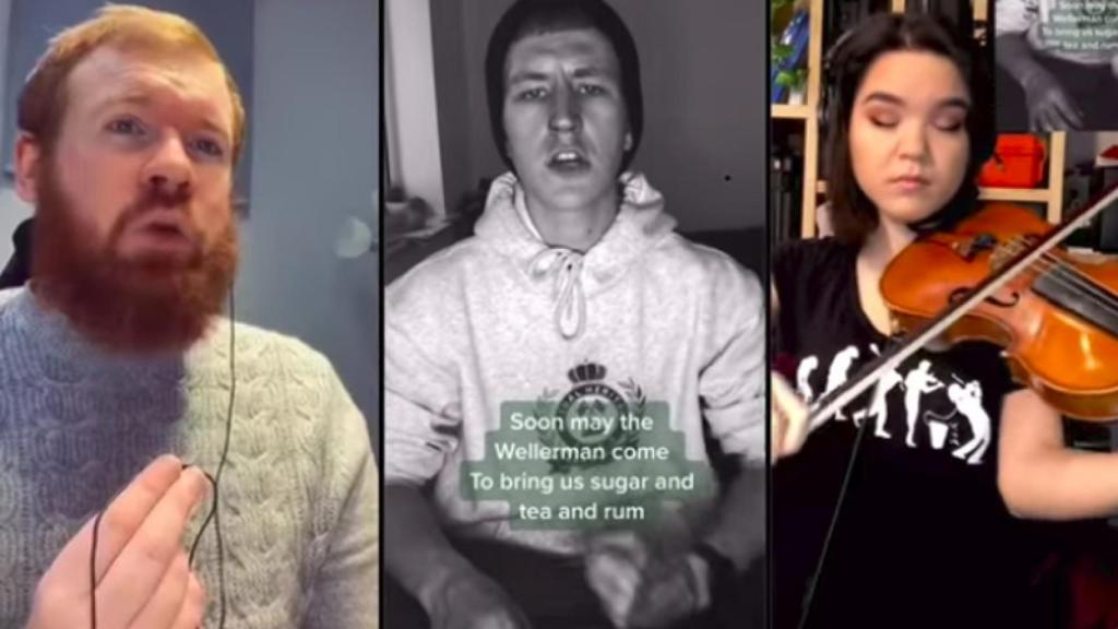Captura de uno de los montajes corales de la canción que se ha hecho viral.