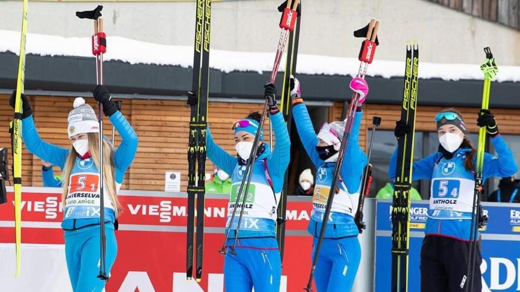 Una competición de Biatlón