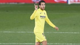 Dani Parejo celebra su gol con el Villarreal a la Real Sociedad