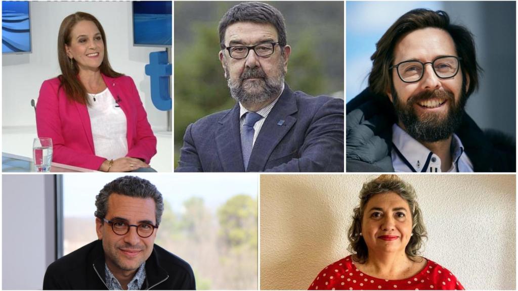 De izquierda a derecha, Nancy Ortega, Juan Jesús Gestal, y Elvis Garcia; abajo, Quique Bassat y Carmen Álvarez Domínguez.