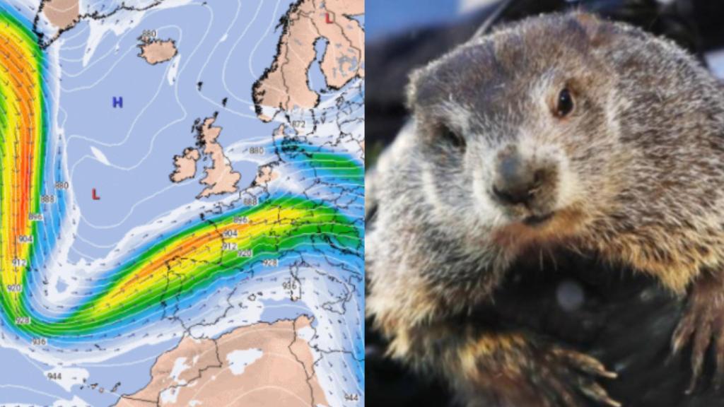 Las ondulaciones de chorro que afectan a España vs. la marmota Phil. ElTiempo.com.