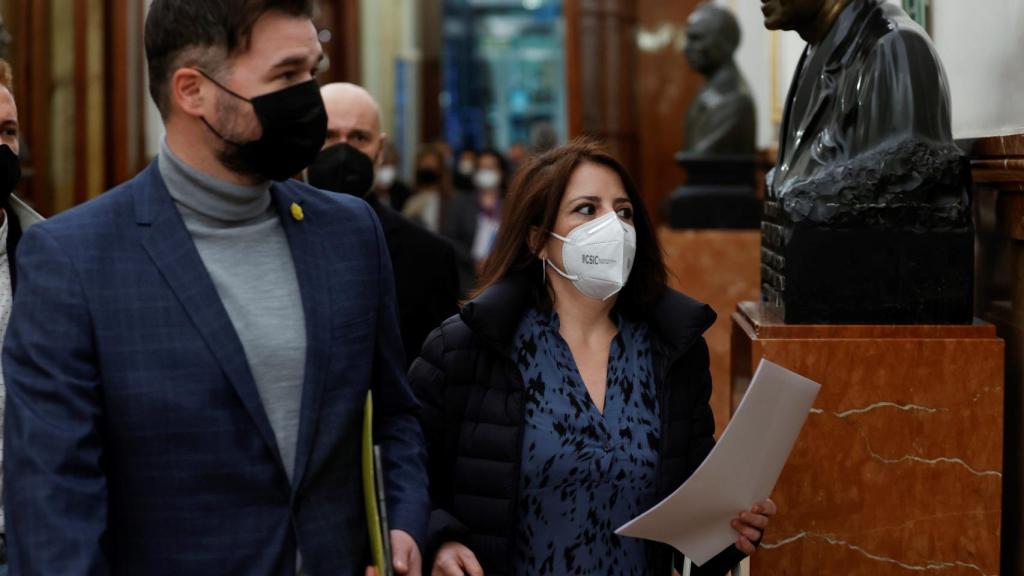 Adriana Lastra y Gabriel Rufián, en una imagen reciente en el Congreso.