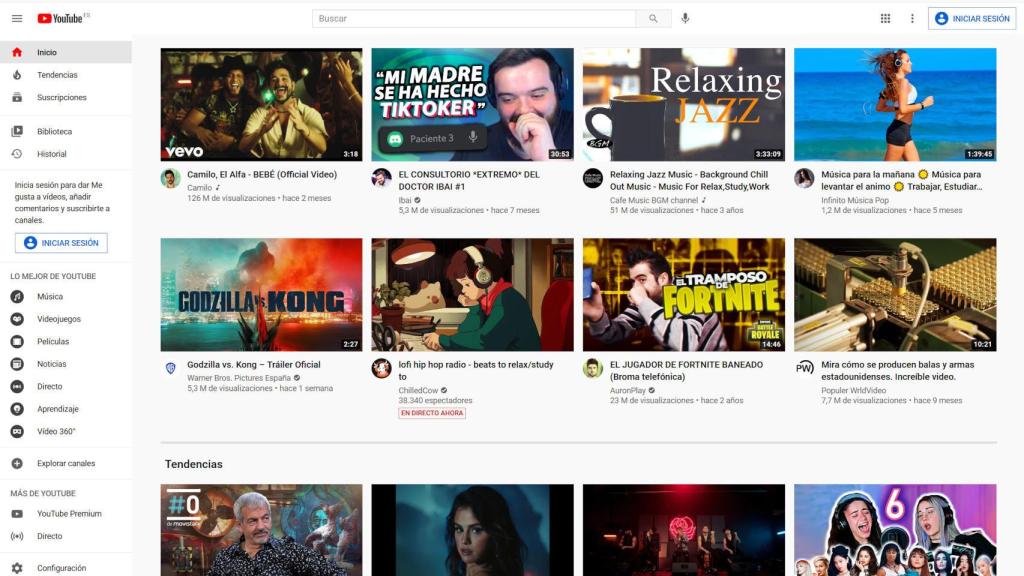 Portada de YouTube