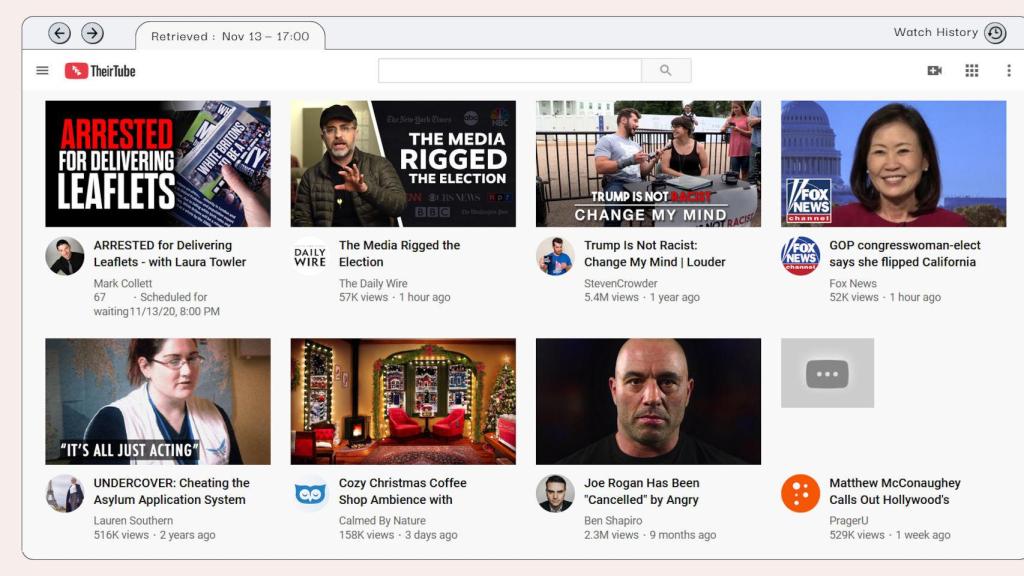 Portada de YouTube de un usuario conservador