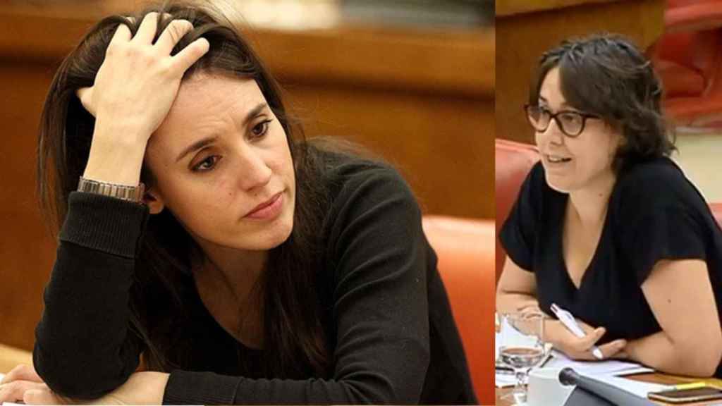 Irene Montero y su asesora en el Ministerio de Igualdad Teresa Arévalo, cuando era diputada de Podemos.