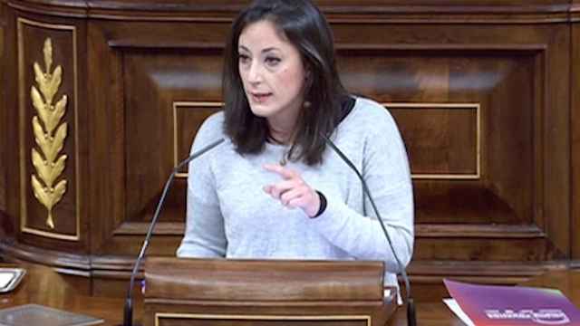 La diputada de Unidas Podemos Isabel Franco este miércoles en el Congreso.