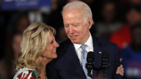 Joe y Jill Biden en plena campana electoral.