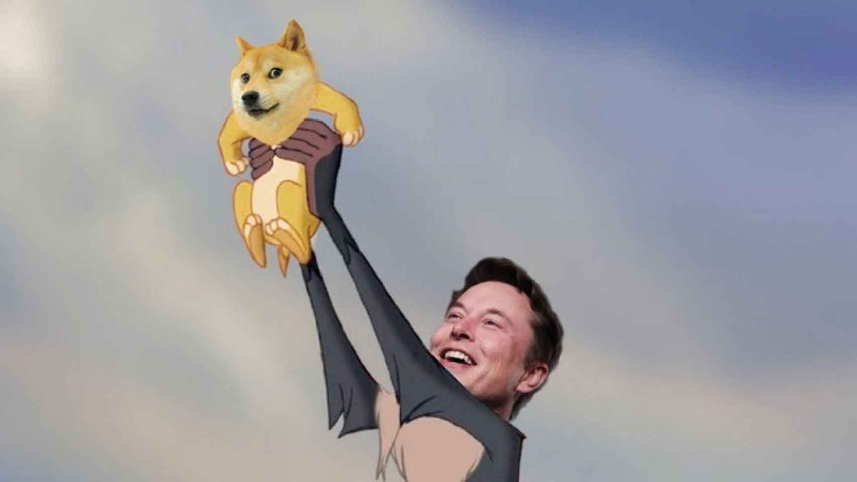 Recorte de un meme publicado por Elon Musk sobre el dogecoin.