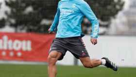 Marco Asensio, durante un entrenamiento del Real Madrid