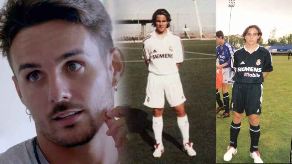 Manuel, de 'La Isla de las Tentaciones' y un montaje con sus fotografías de su paso por el Real Madrid