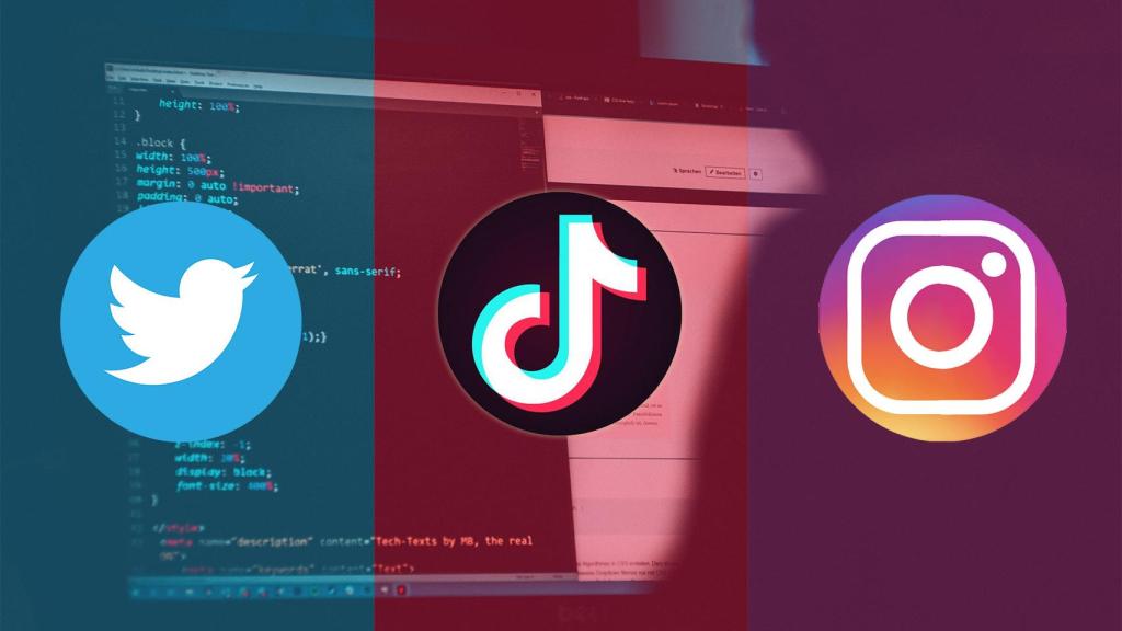 Instagram, Twitter y TikTok.